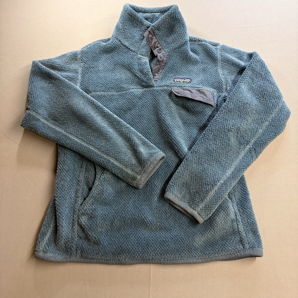 Patagonia Women’s Re-Tool Snap-T Pullover M Blue Polartec Fleece Gorpcore